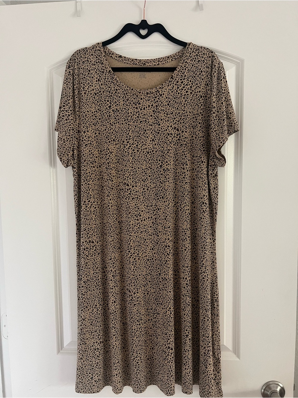 Amazon Leopard Print Swing Dress - Tan and Black XL